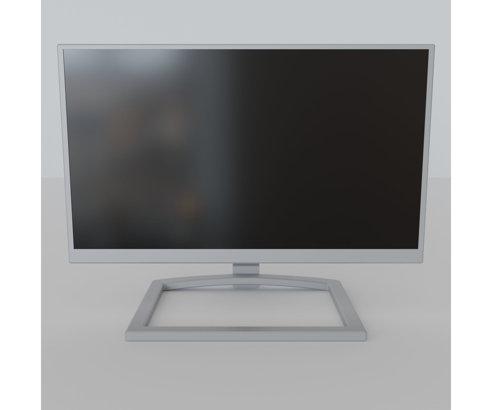 LCD Desktop Monitor Low-poly 3D model_4