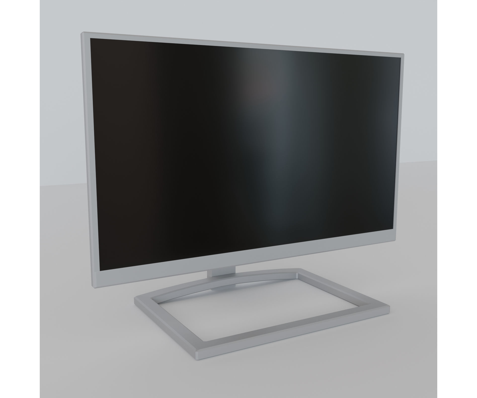 LCD Desktop Monitor Low-poly 3D model_2