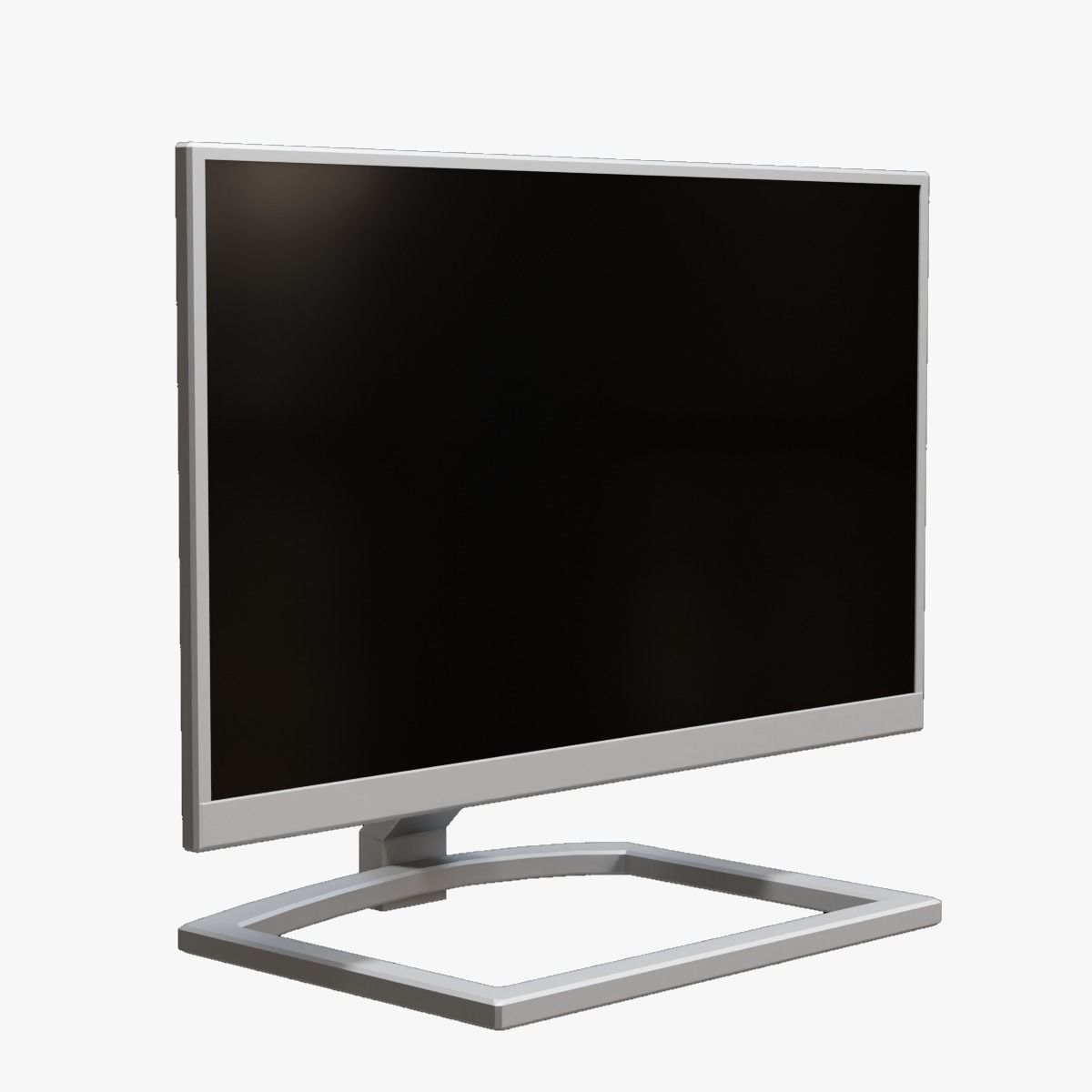 LCD Desktop Monitor Low-poly 3D model_1