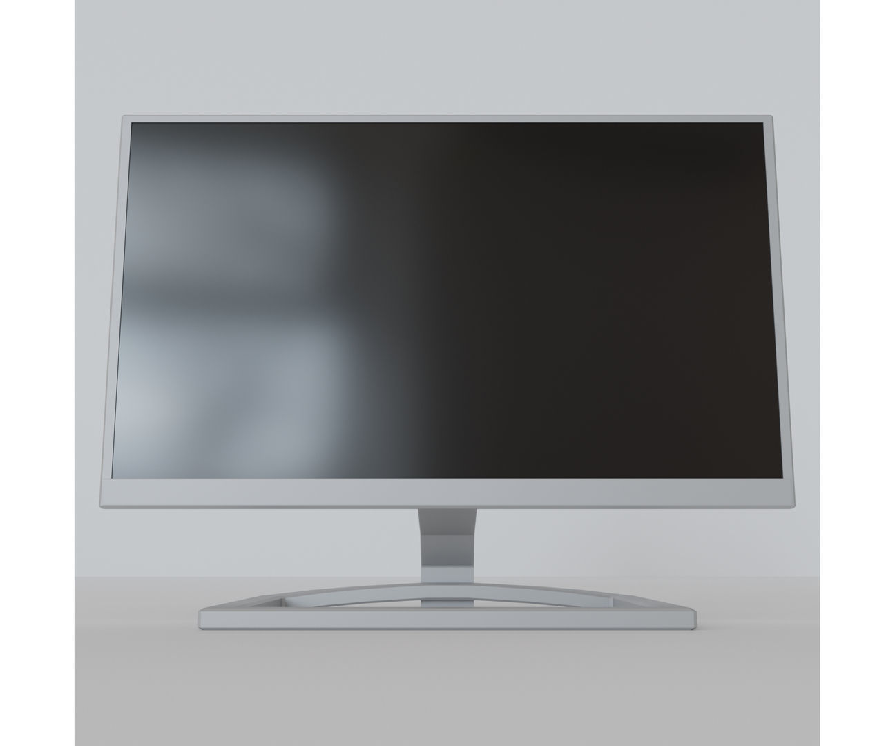 LCD Desktop Monitor Low-poly 3D model_5