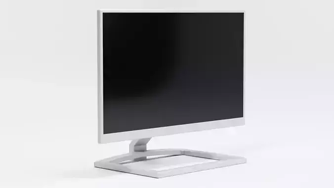 LCD Desktop Monitor Low-poly 3D model