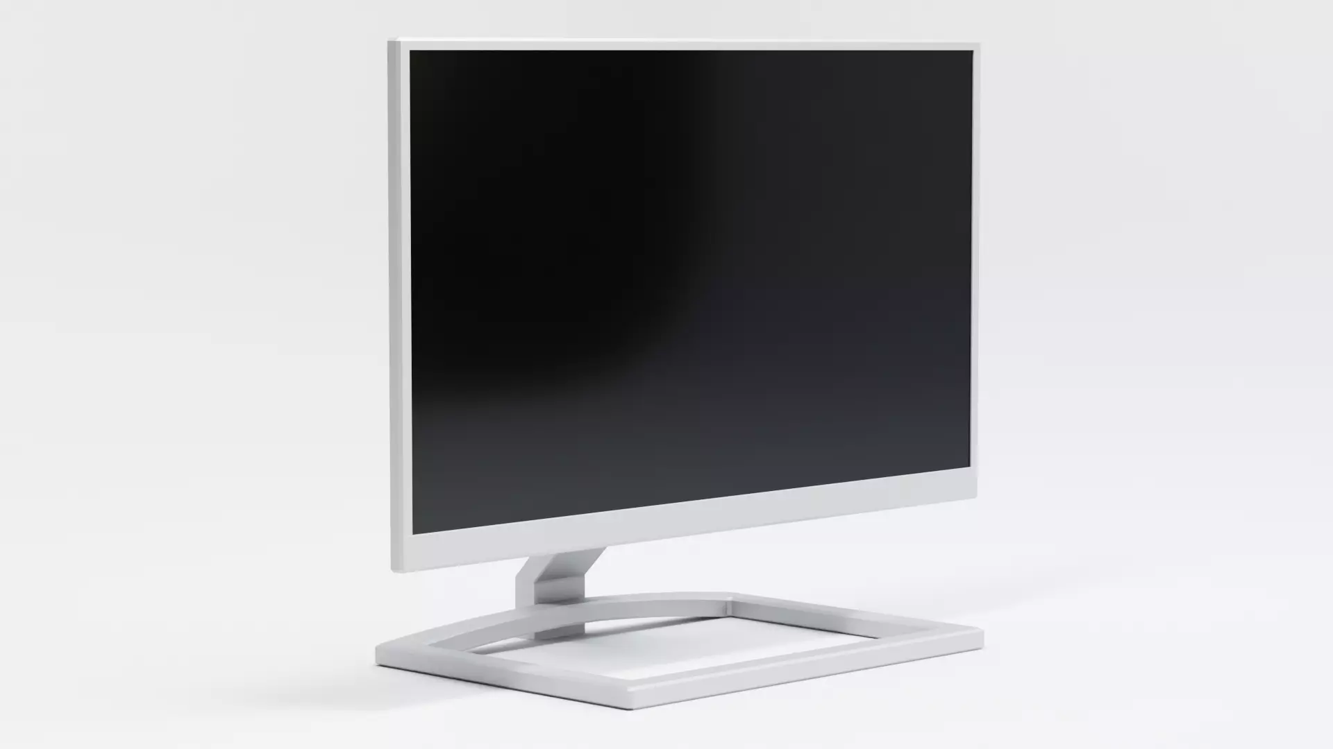LCD Desktop Monitor Low-poly 3D model_0