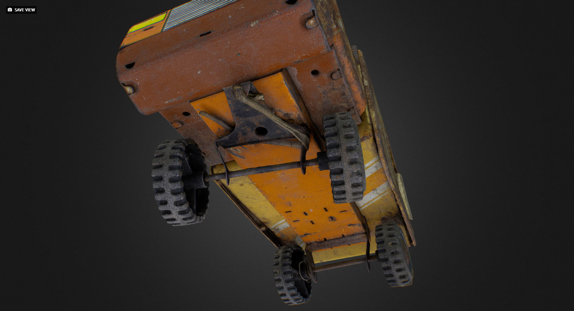 Old USSR Soviet Metal Toy Car URAL BREAD 3D model_7