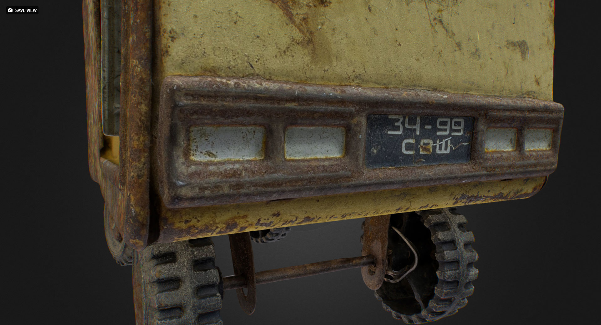 Old USSR Soviet Metal Toy Car URAL BREAD 3D model_8