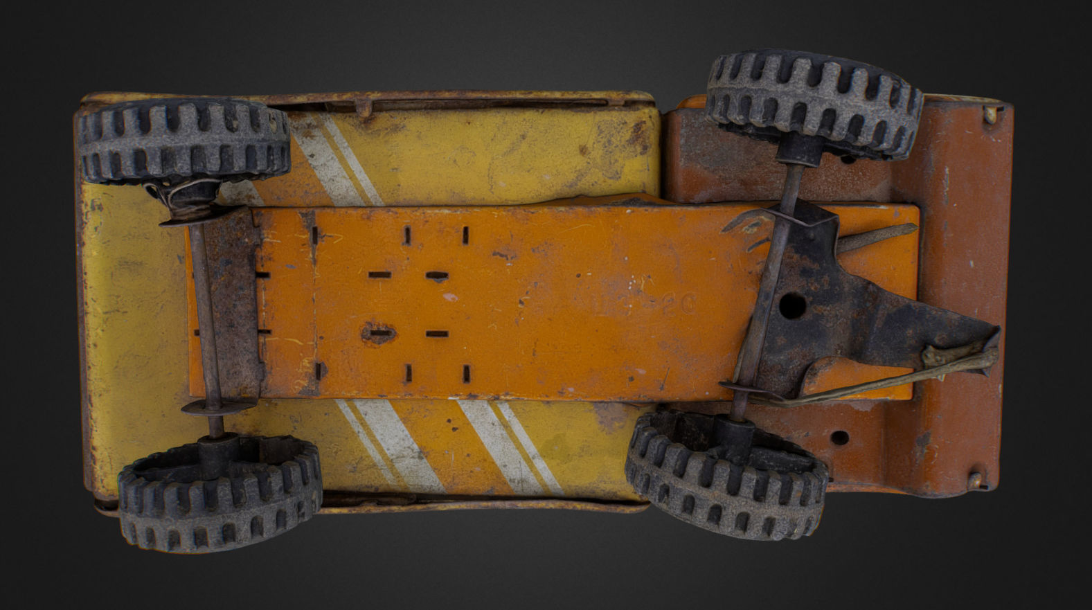 Old USSR Soviet Metal Toy Car URAL BREAD 3D model_20