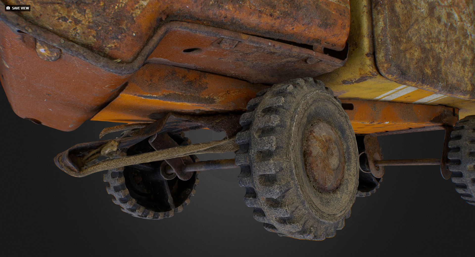 Old USSR Soviet Metal Toy Car URAL BREAD 3D model_9