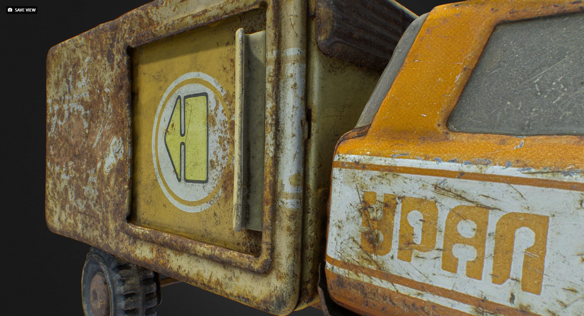 Old USSR Soviet Metal Toy Car URAL BREAD 3D model_10