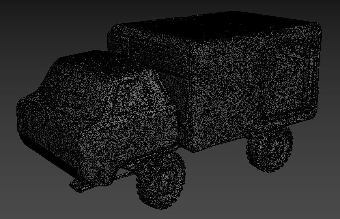 Old USSR Soviet Metal Toy Car URAL BREAD 3D model_21