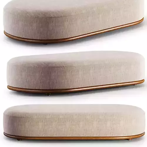 Oval fabric pouf bed cask