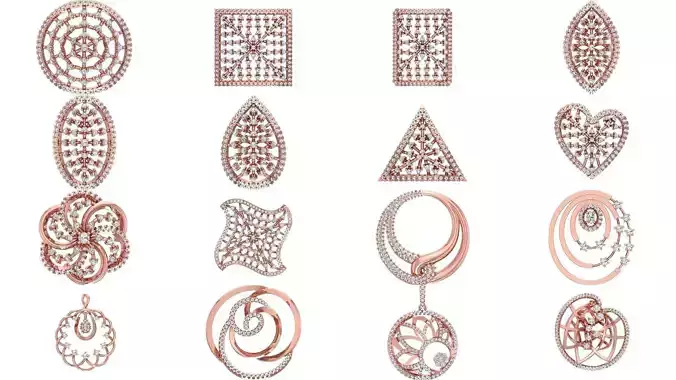 879 Solitaire Pendant 3dm STL OBJ FBX Render Details 3D Model Collection
