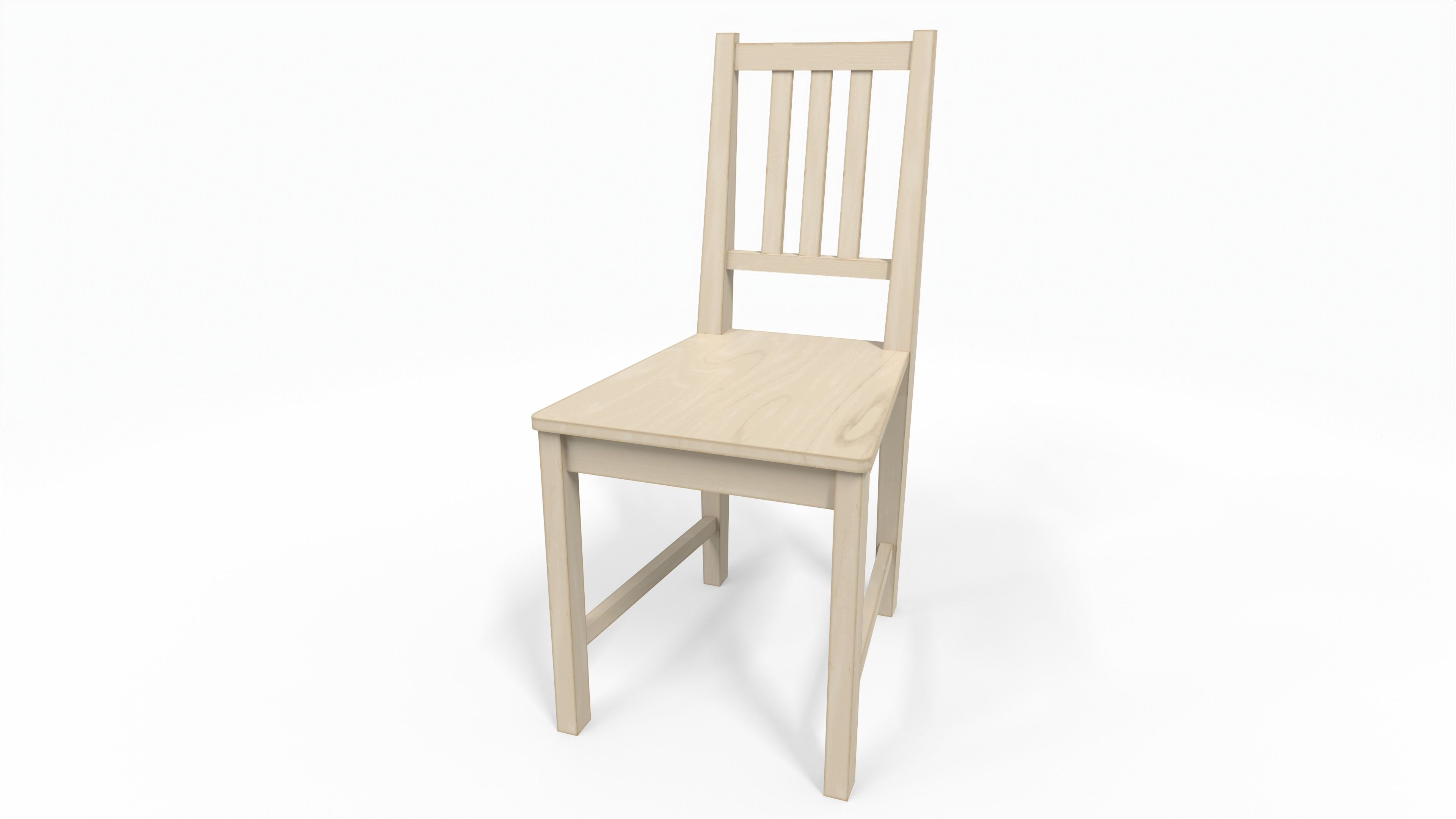 Dining table and chair Low-poly 3D model_9