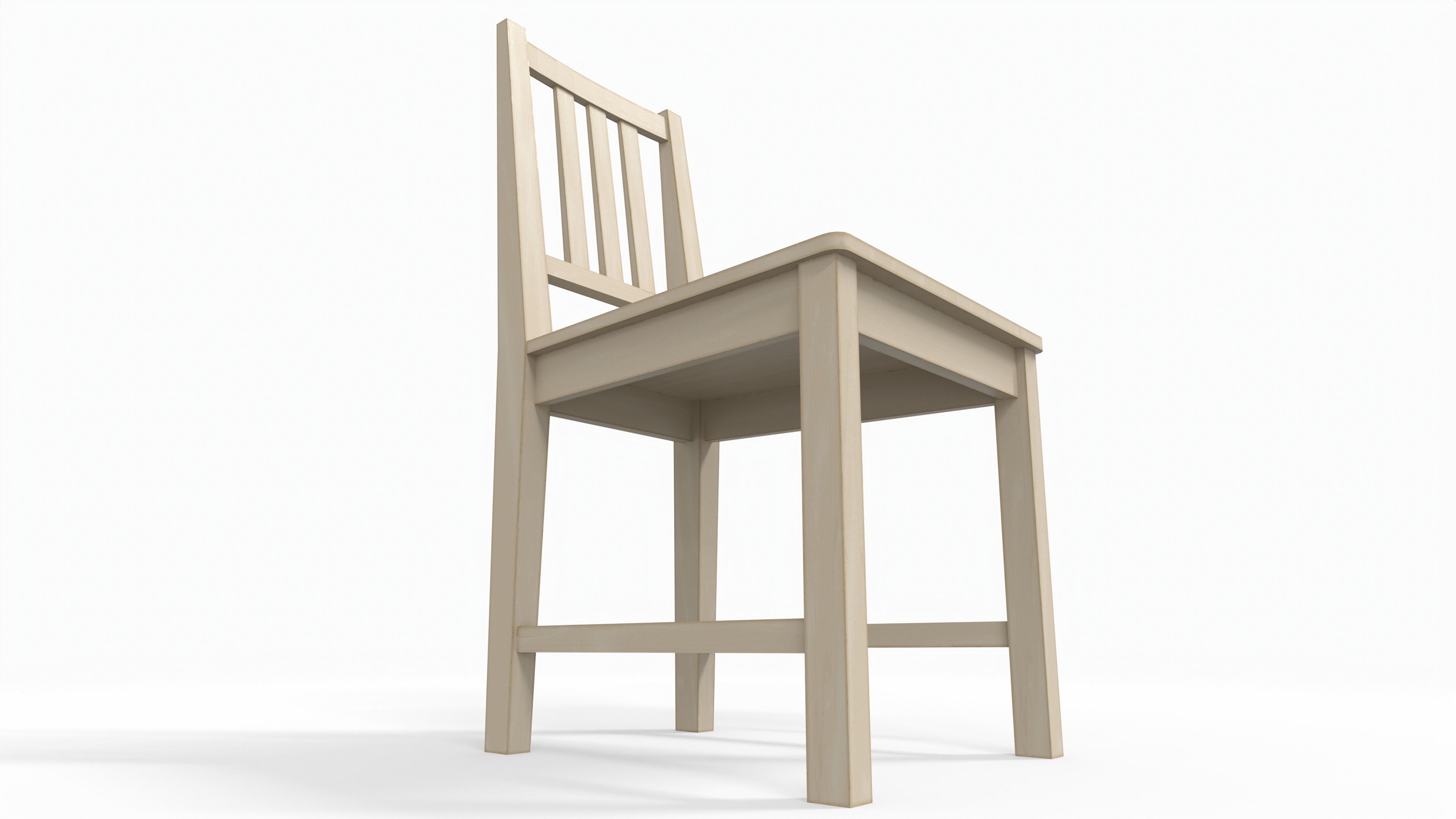 Dining table and chair Low-poly 3D model_10
