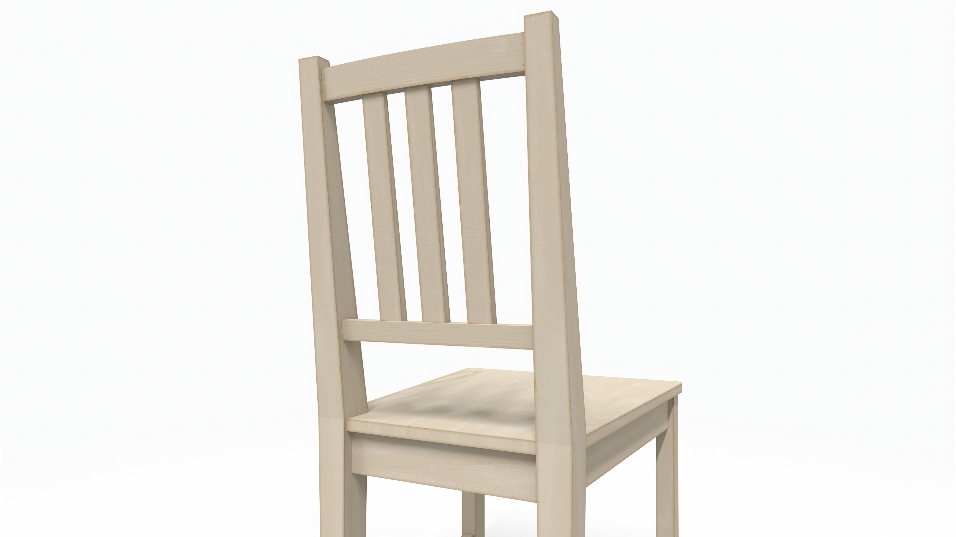 Dining table and chair Low-poly 3D model_11