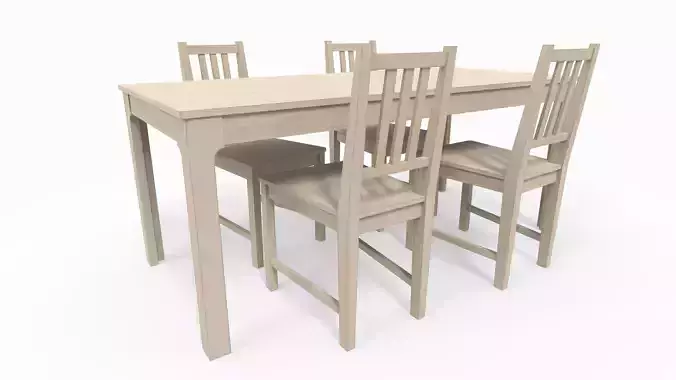 Dining table and chair