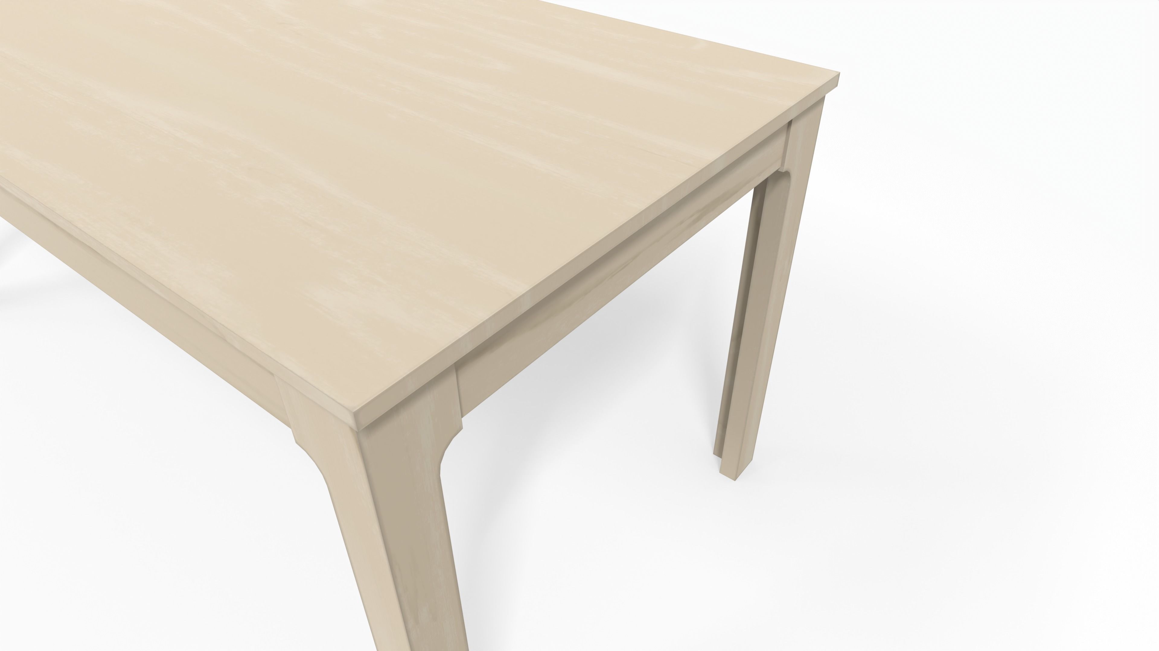 Dining table and chair Low-poly 3D model_7