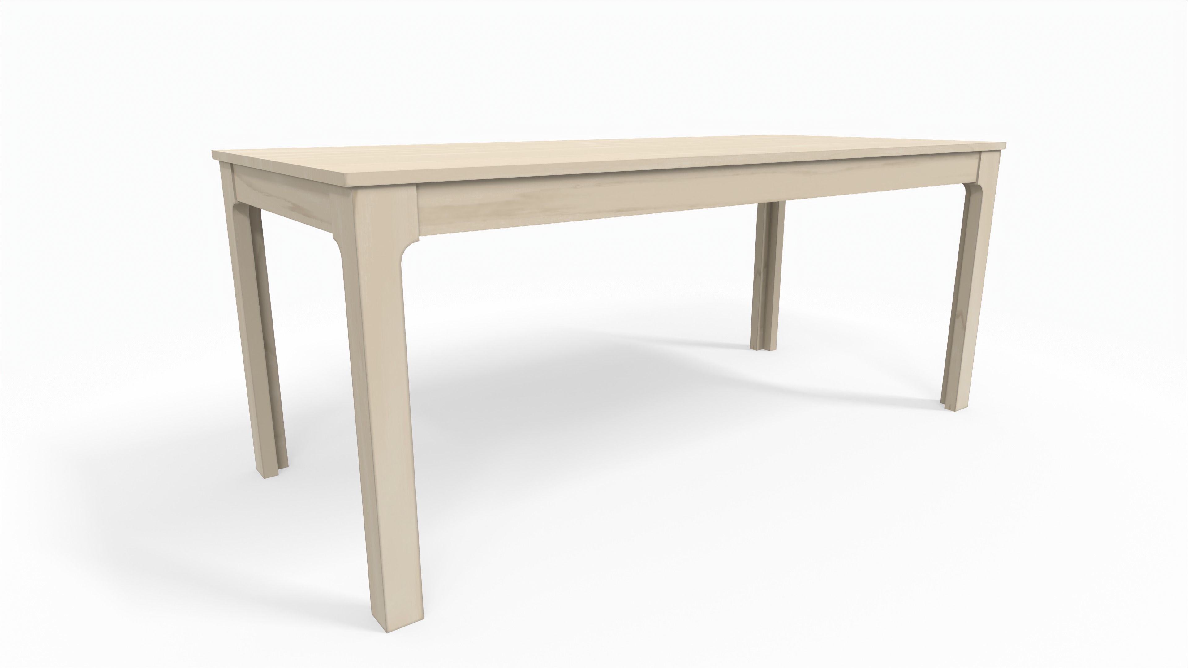 Dining table and chair Low-poly 3D model_5