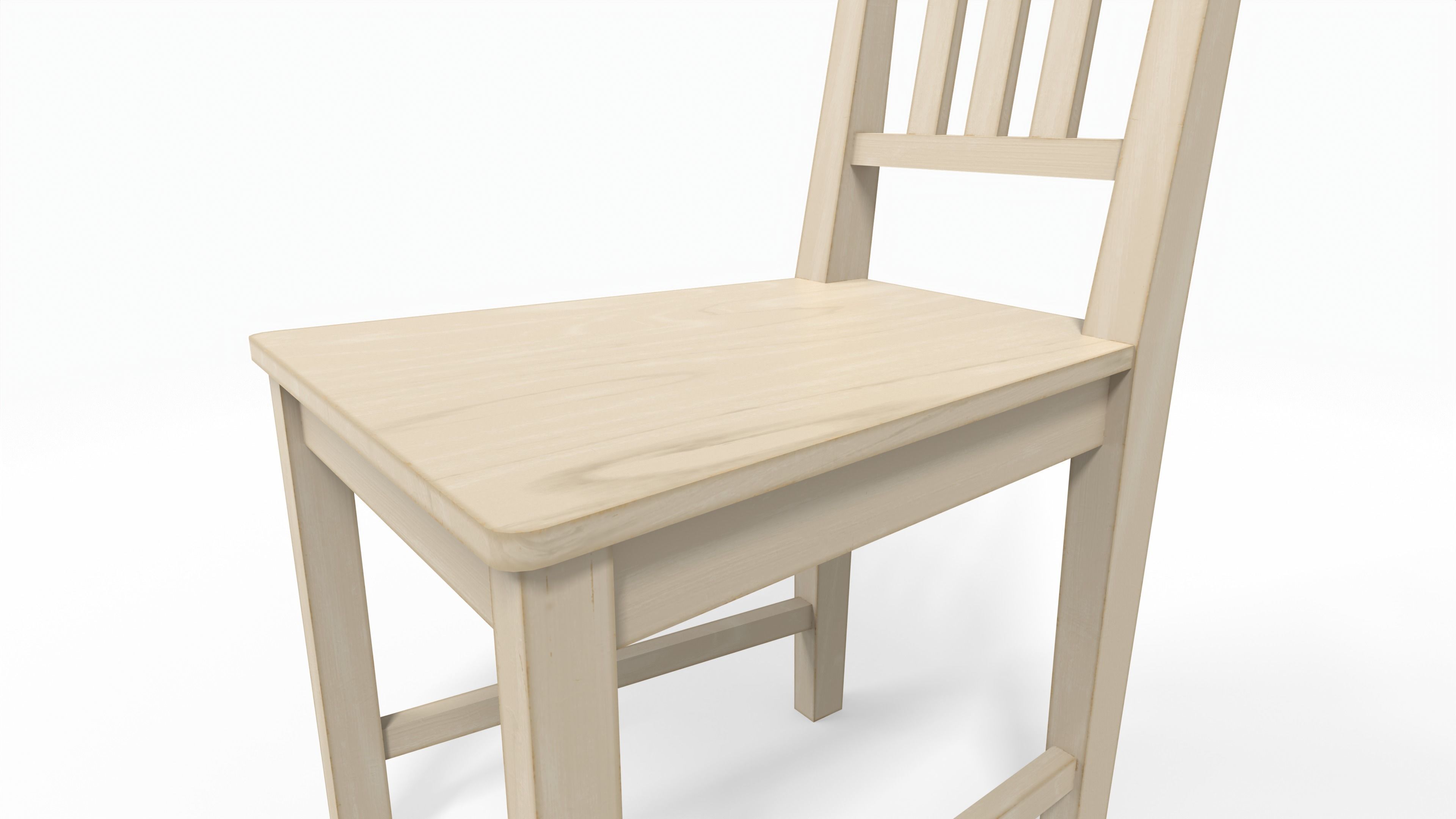 Dining table and chair Low-poly 3D model_12