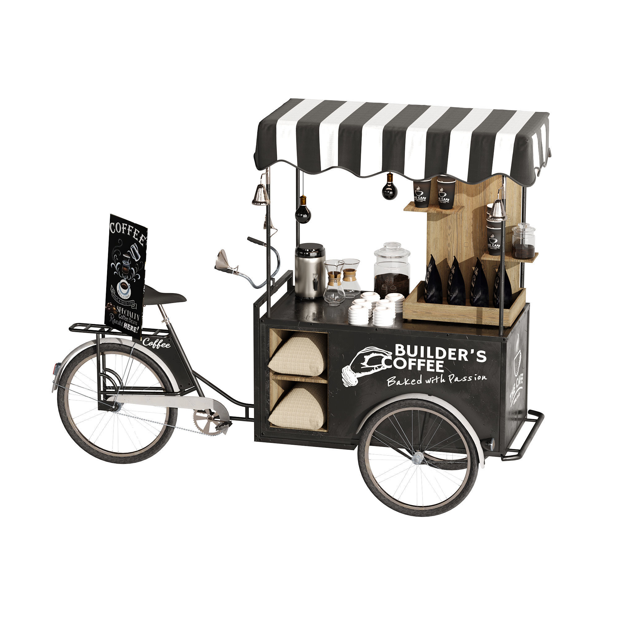 Coffee bike mobile set 3 3D model_3