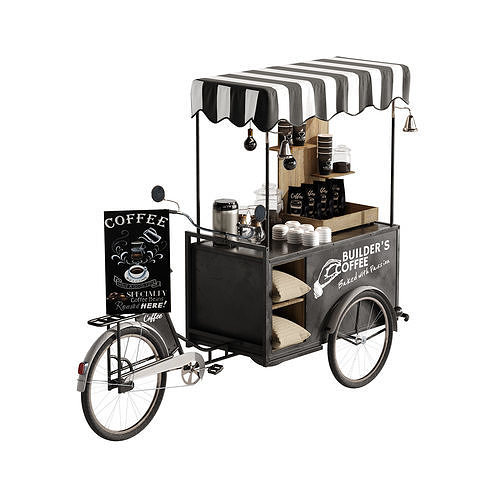 Coffee bike mobile set 3 3D model 6