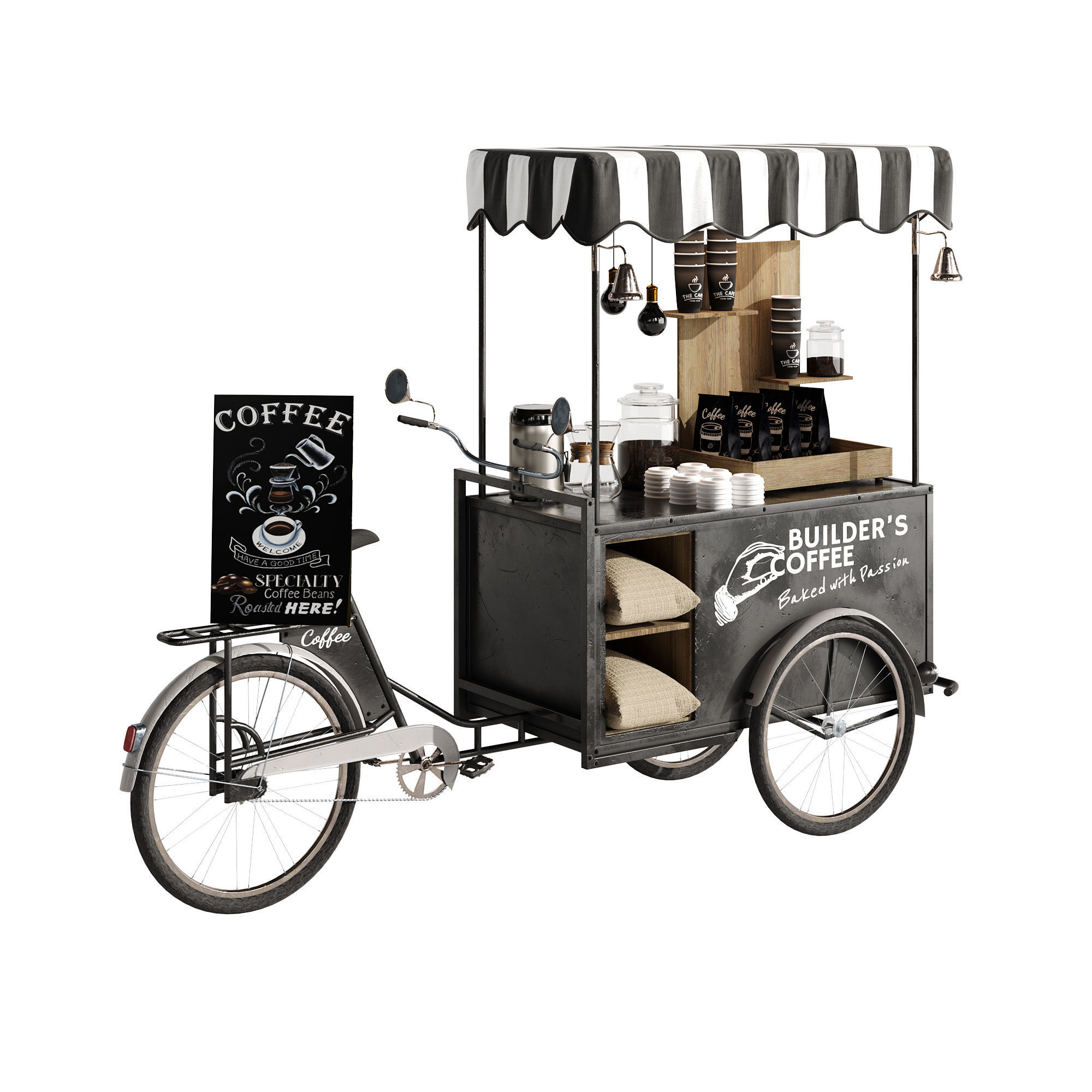 Coffee bike mobile set 3 3D model_2
