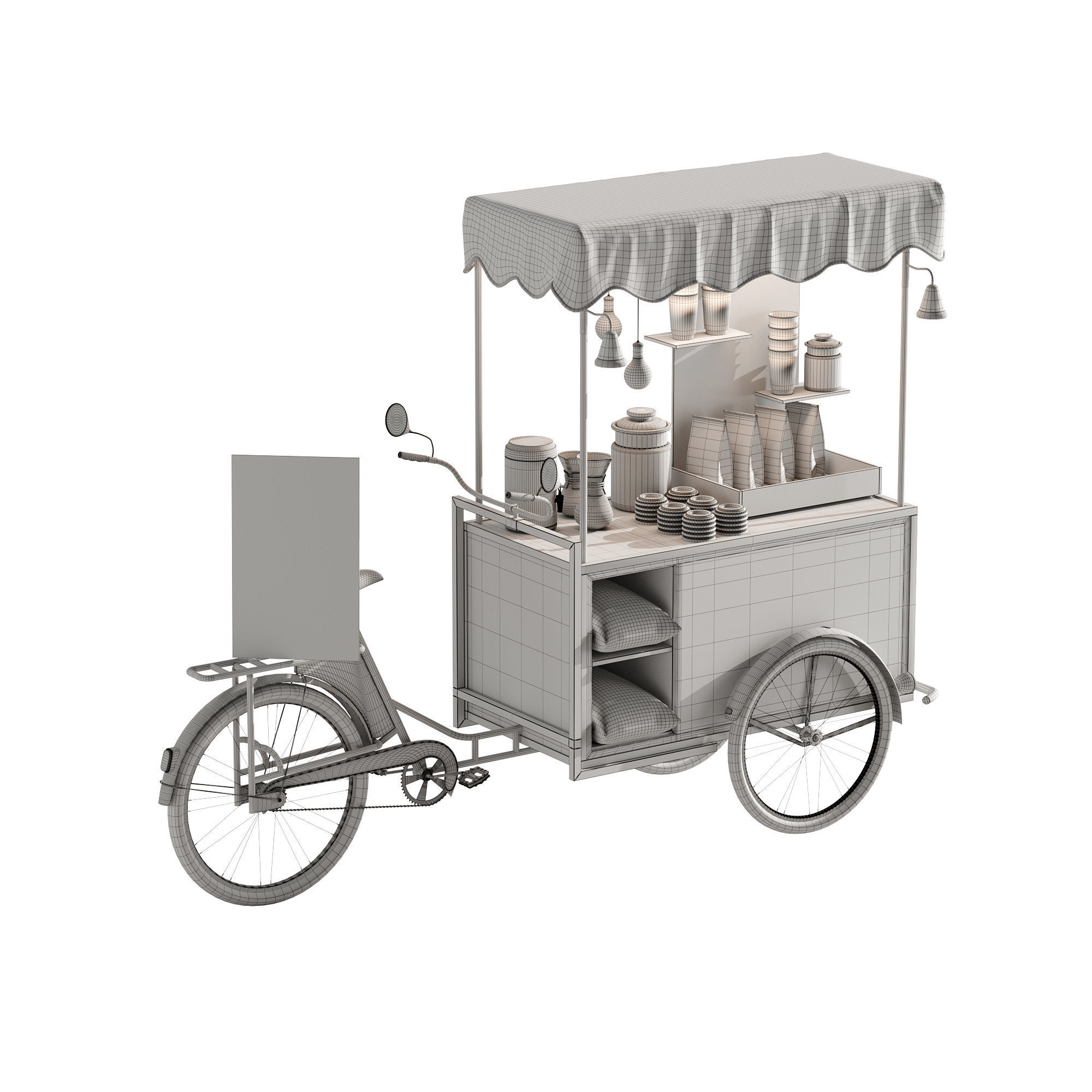Coffee bike mobile set 3 3D model_10