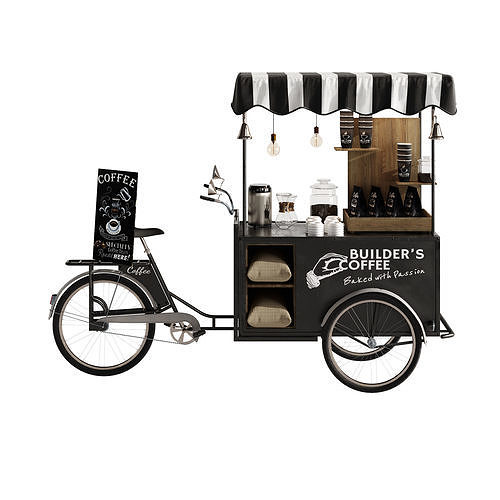 Coffee bike mobile set 3 3D model 5