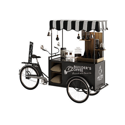 Coffee bike mobile set 3 3D model 7