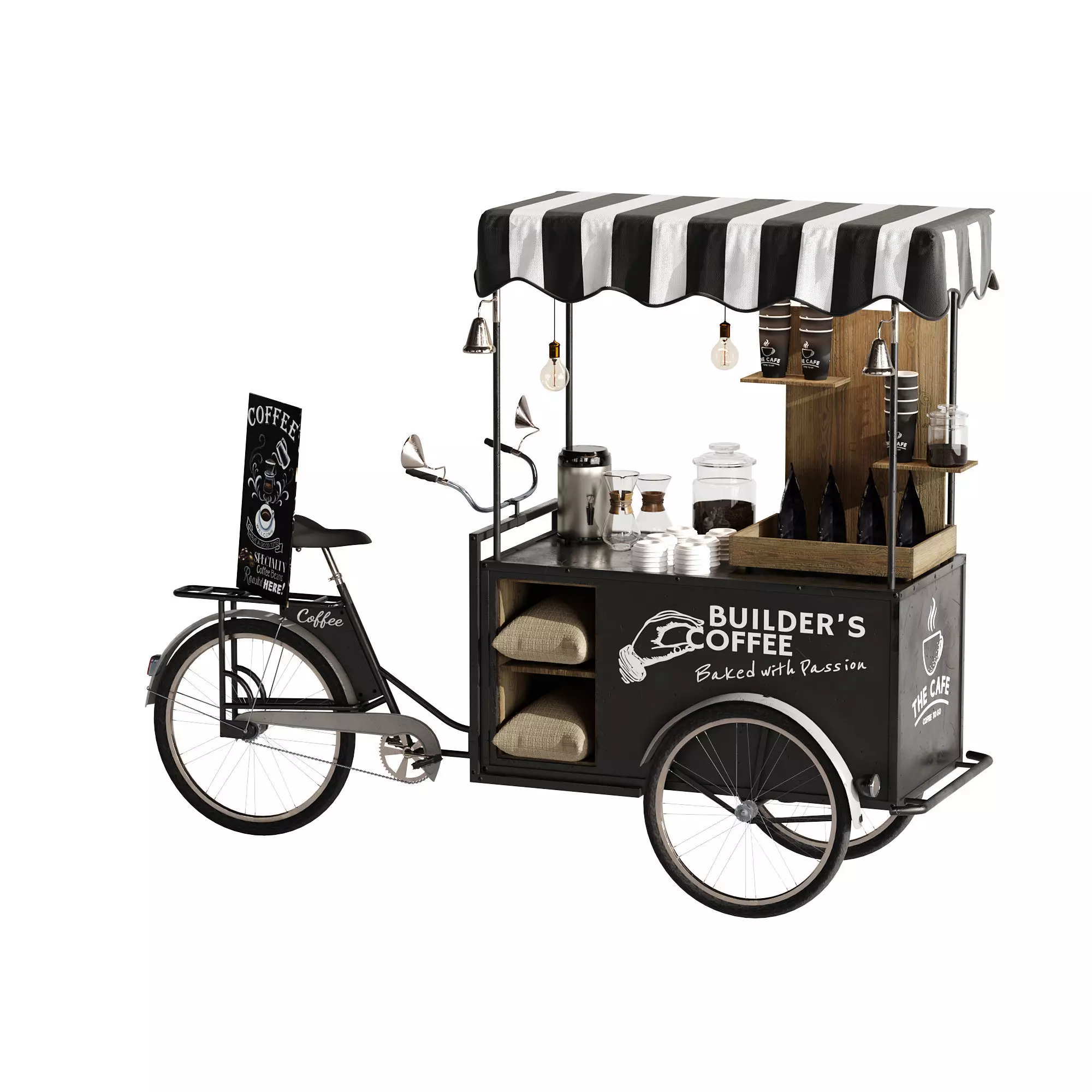 Coffee bike mobile set 3 3D model_0