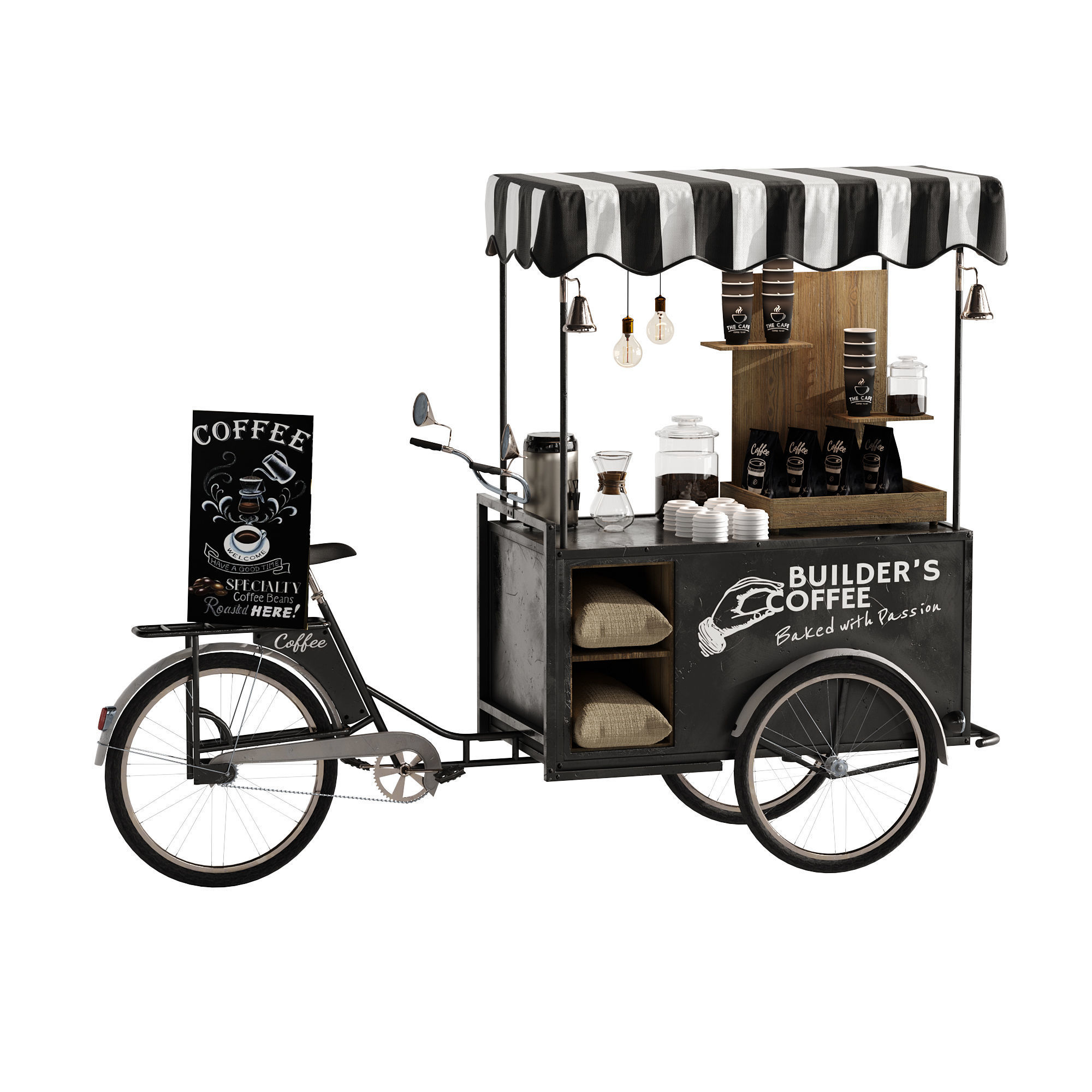 Coffee bike mobile set 3 3D model_19