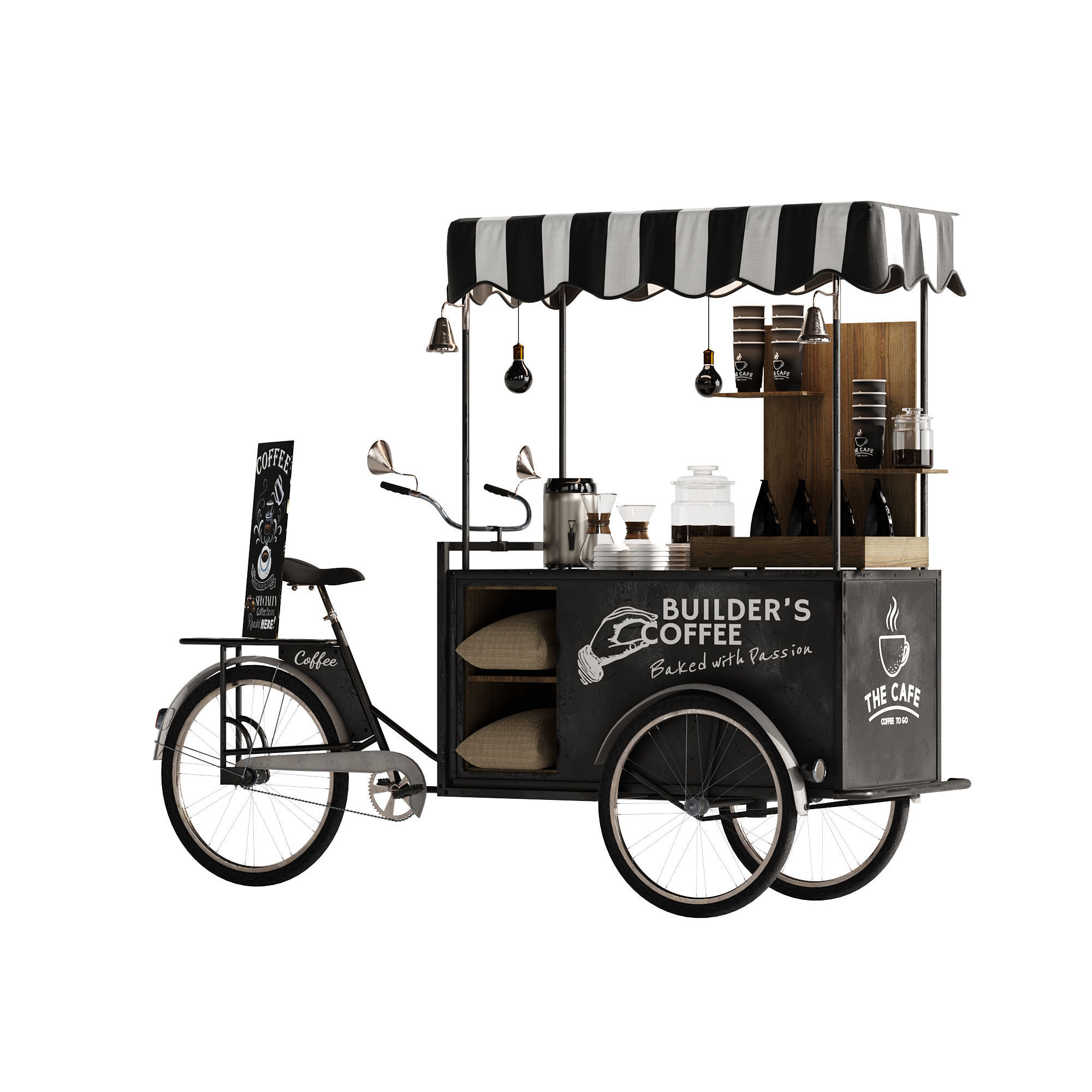 Coffee bike mobile set 3 3D model_1