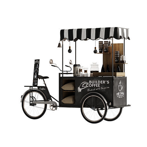 Coffee bike mobile set 3 3D model 2