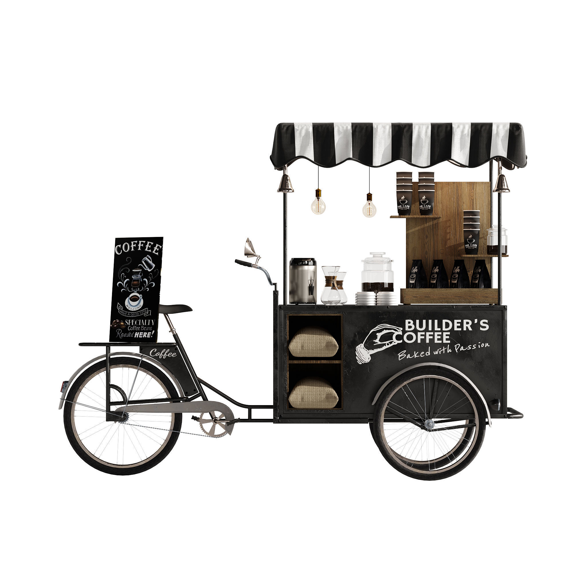 Coffee bike mobile set 3 3D model_7