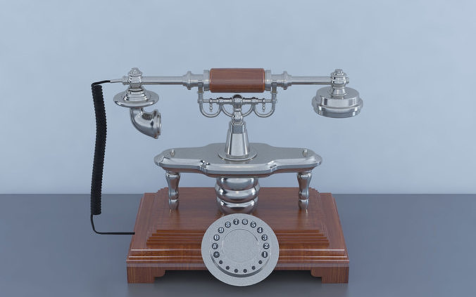Retro Style Analog Telephone 3D model