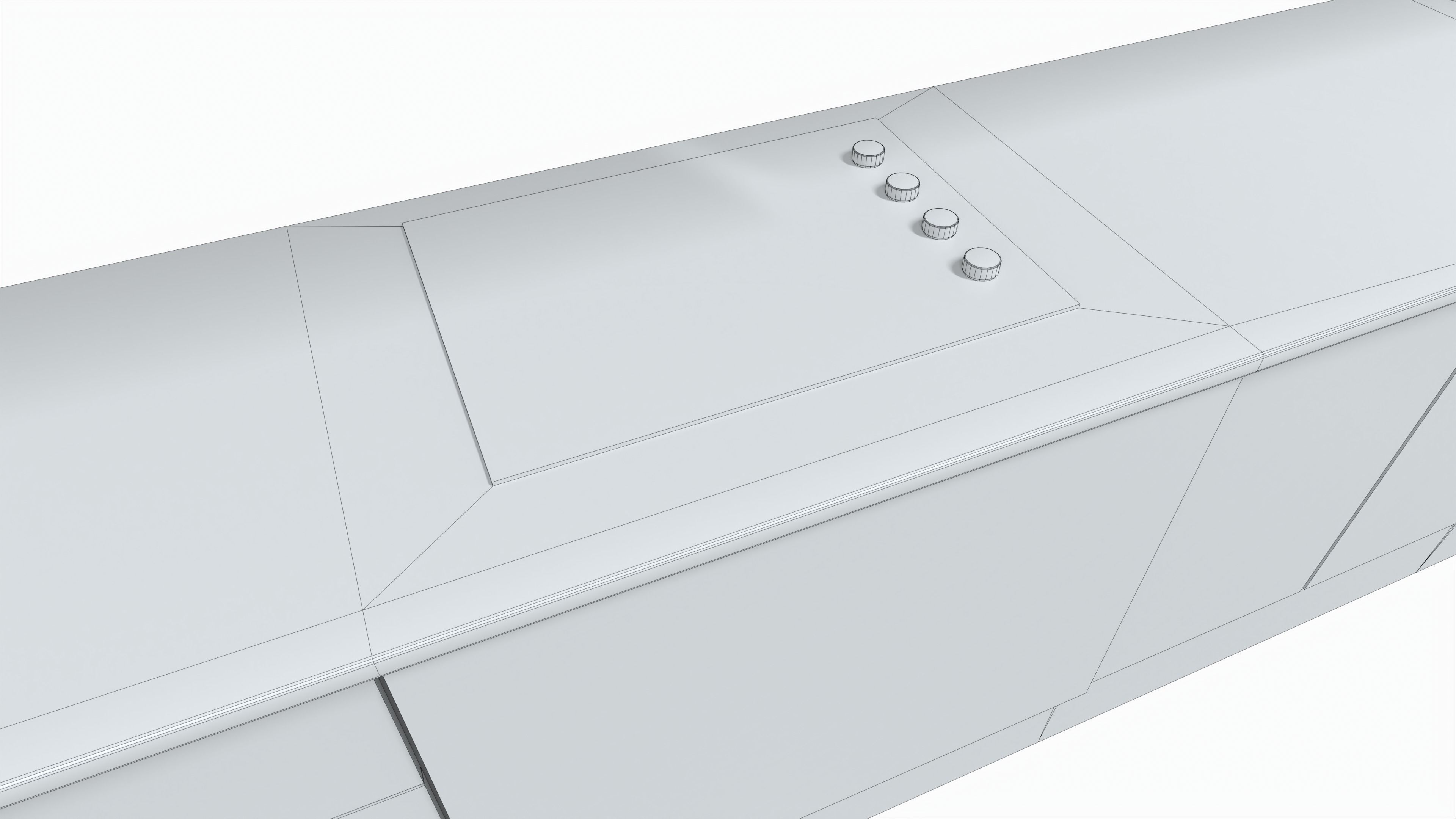 Kitchen Cabinet Low-poly 3D model_9