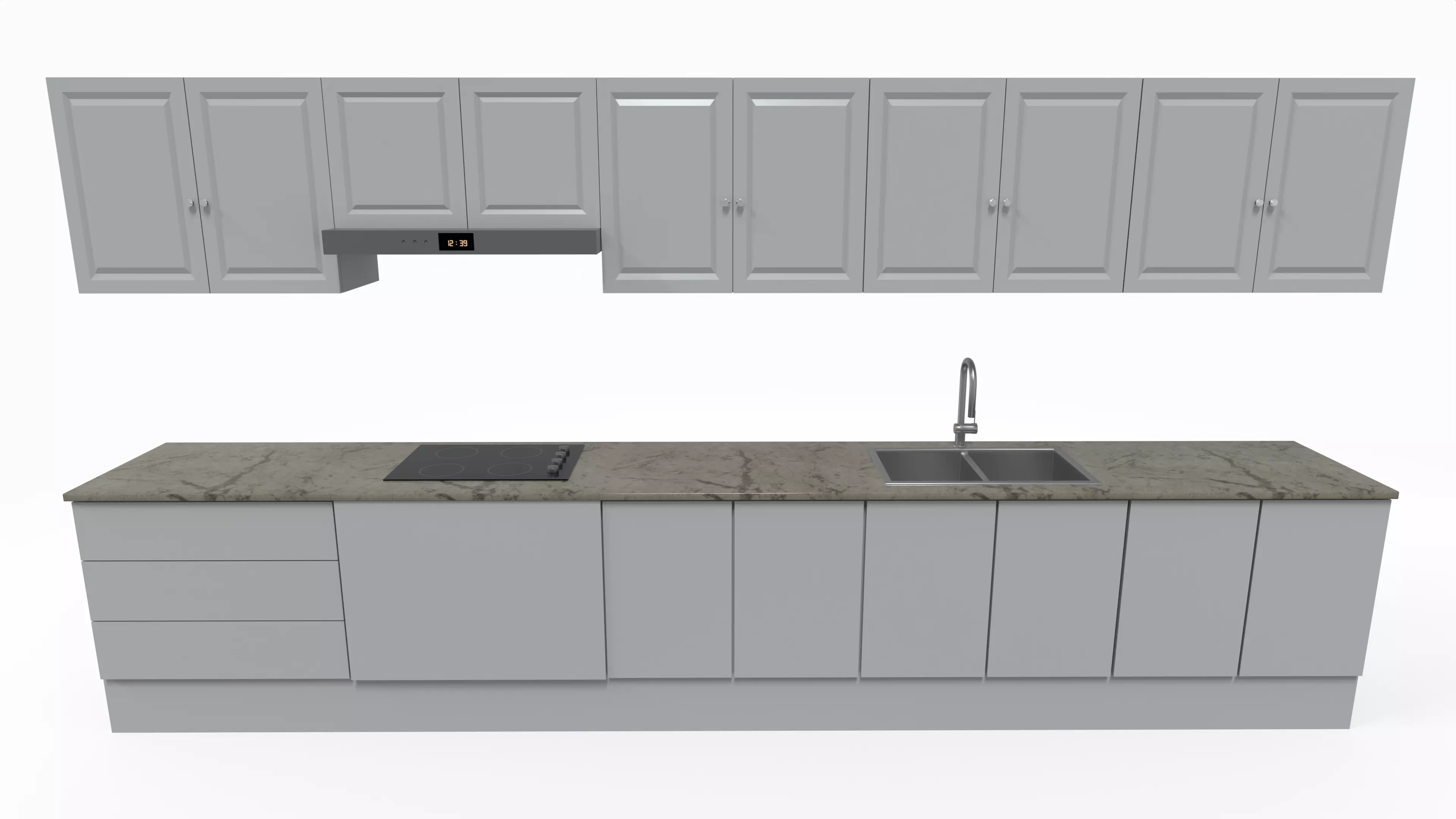 Kitchen Cabinet Low-poly 3D model_0