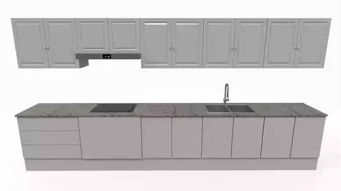 Kitchen Cabinet Low-poly 3D model