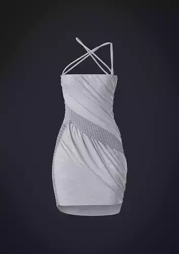 Crochet bodycon dress 3DClo Marvelous Design