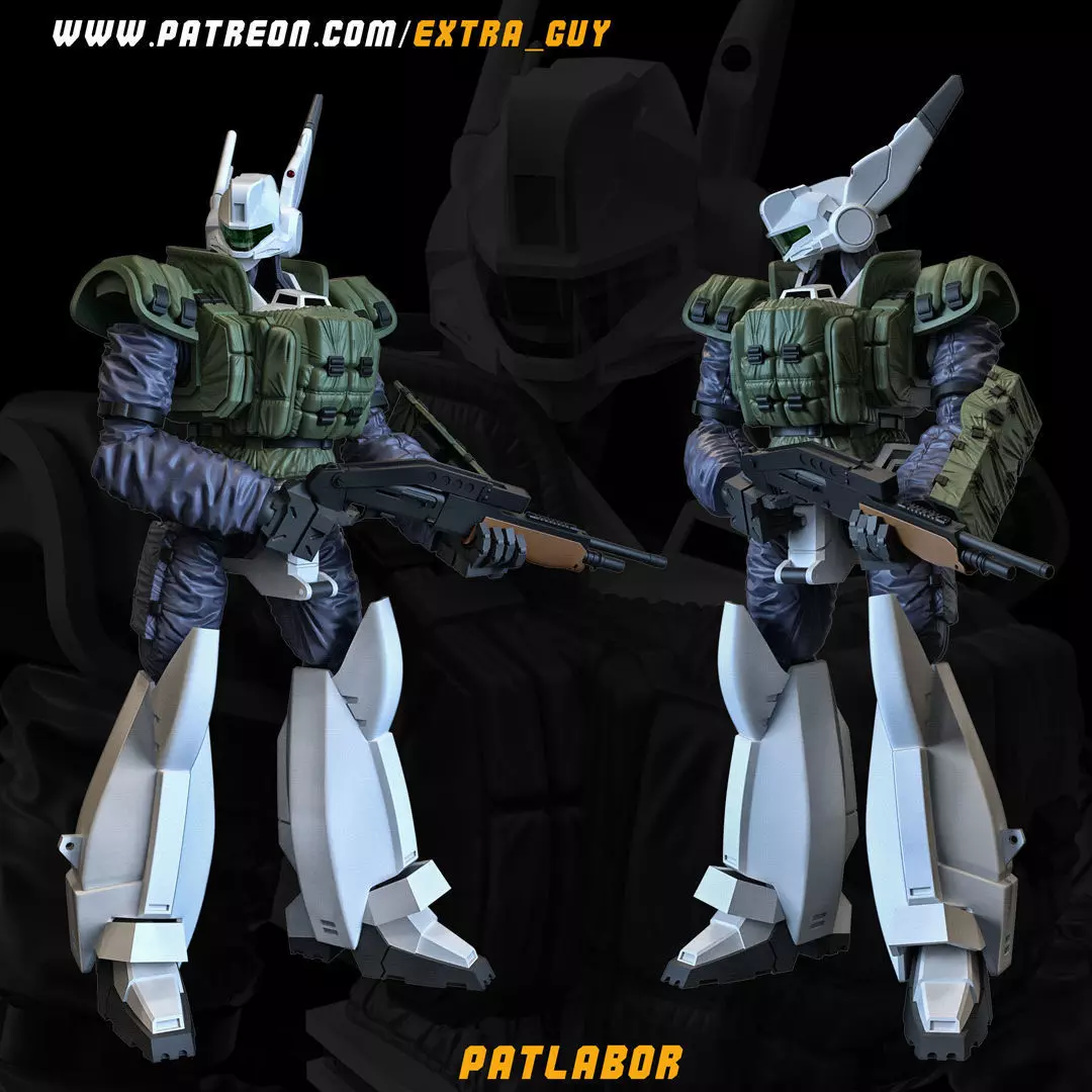 Patlabor 3D Printable 100mm 3D print model