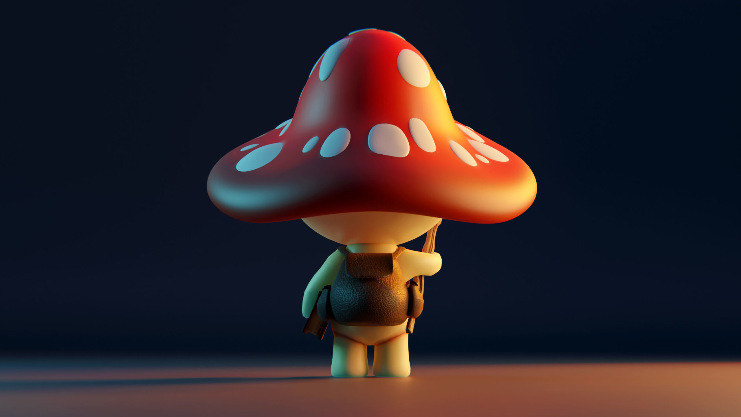 Mushroom Wizard  Low-poly 3D model_5