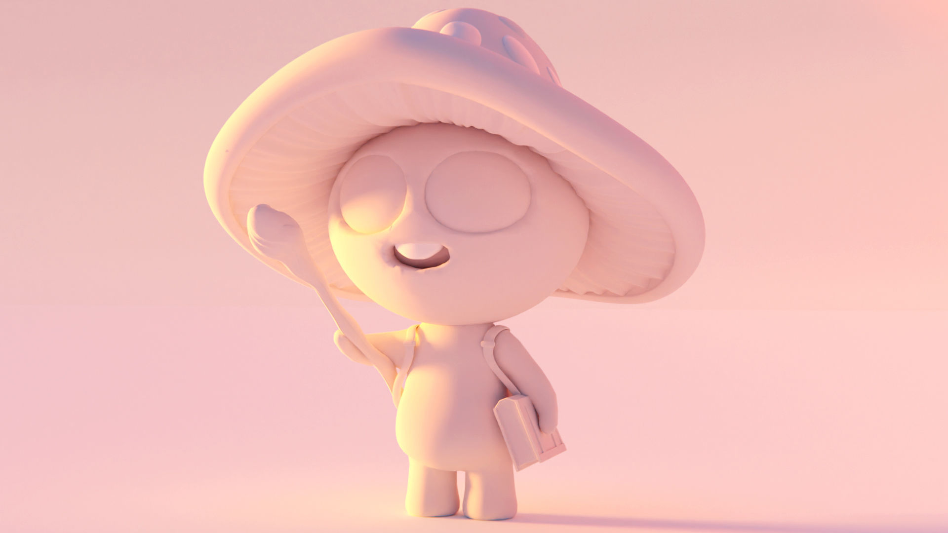 Mushroom Wizard  Low-poly 3D model_15