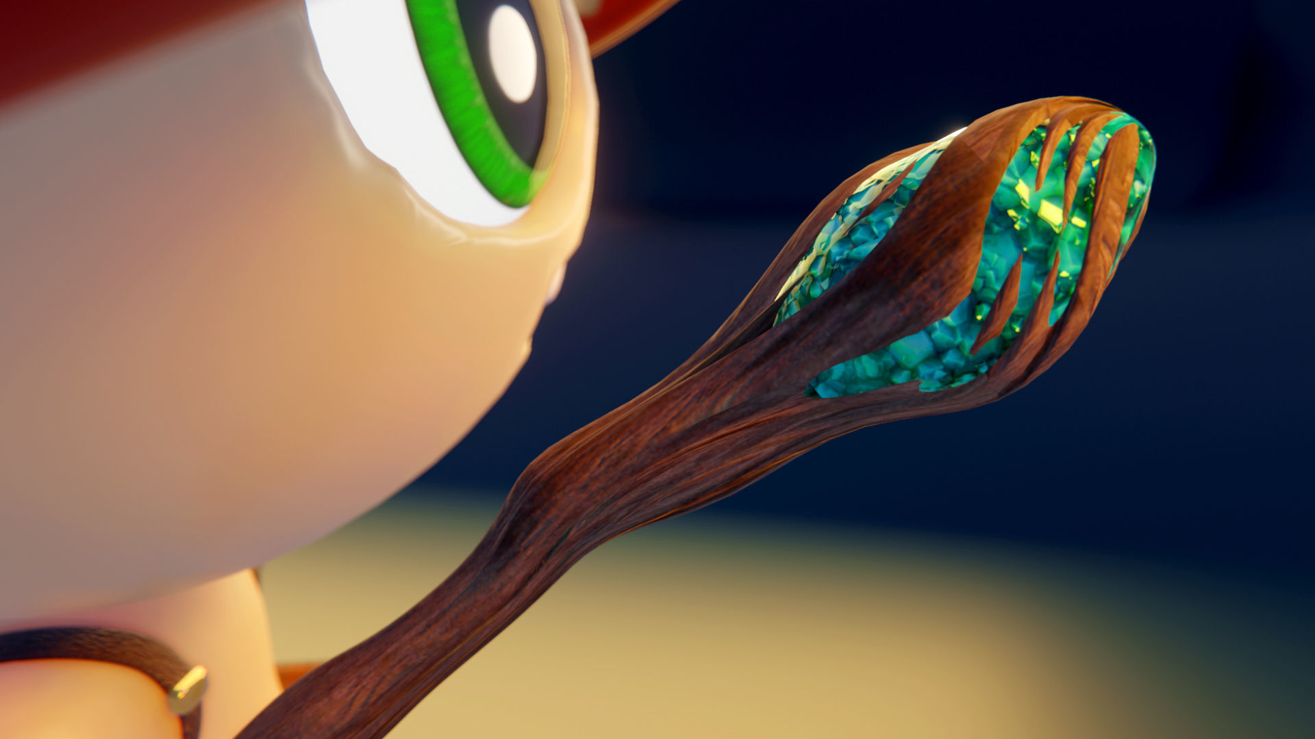 Mushroom Wizard  Low-poly 3D model_8