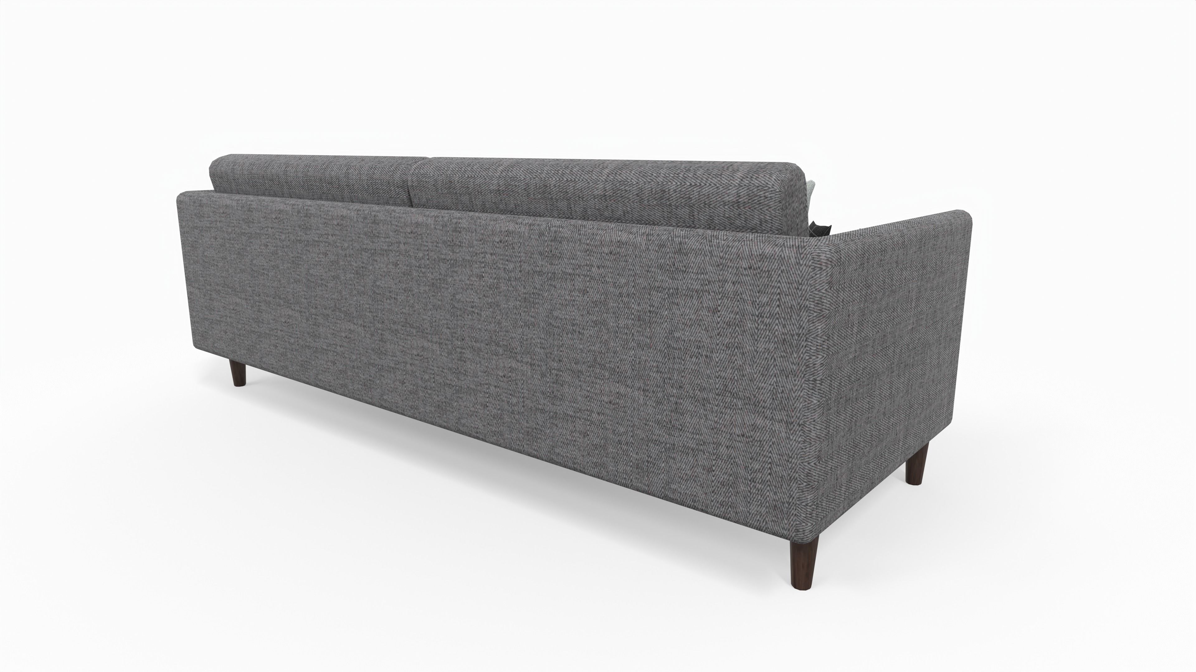 Fabric Couch with Pillow Low-poly 3D model_5
