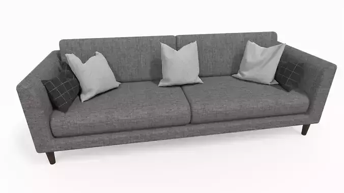 Fabric Couch with Pillow