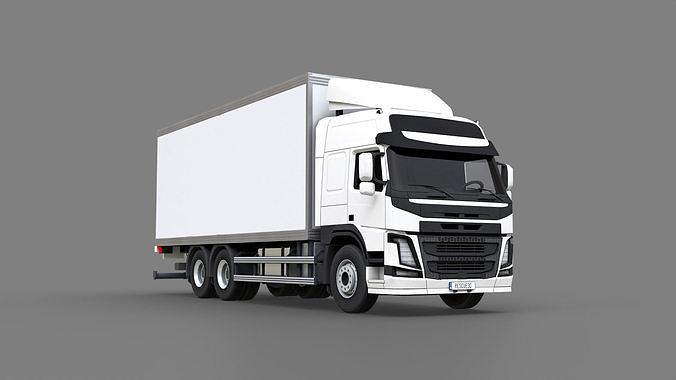 Medium Size Box Truck Low-poly 3D model 2