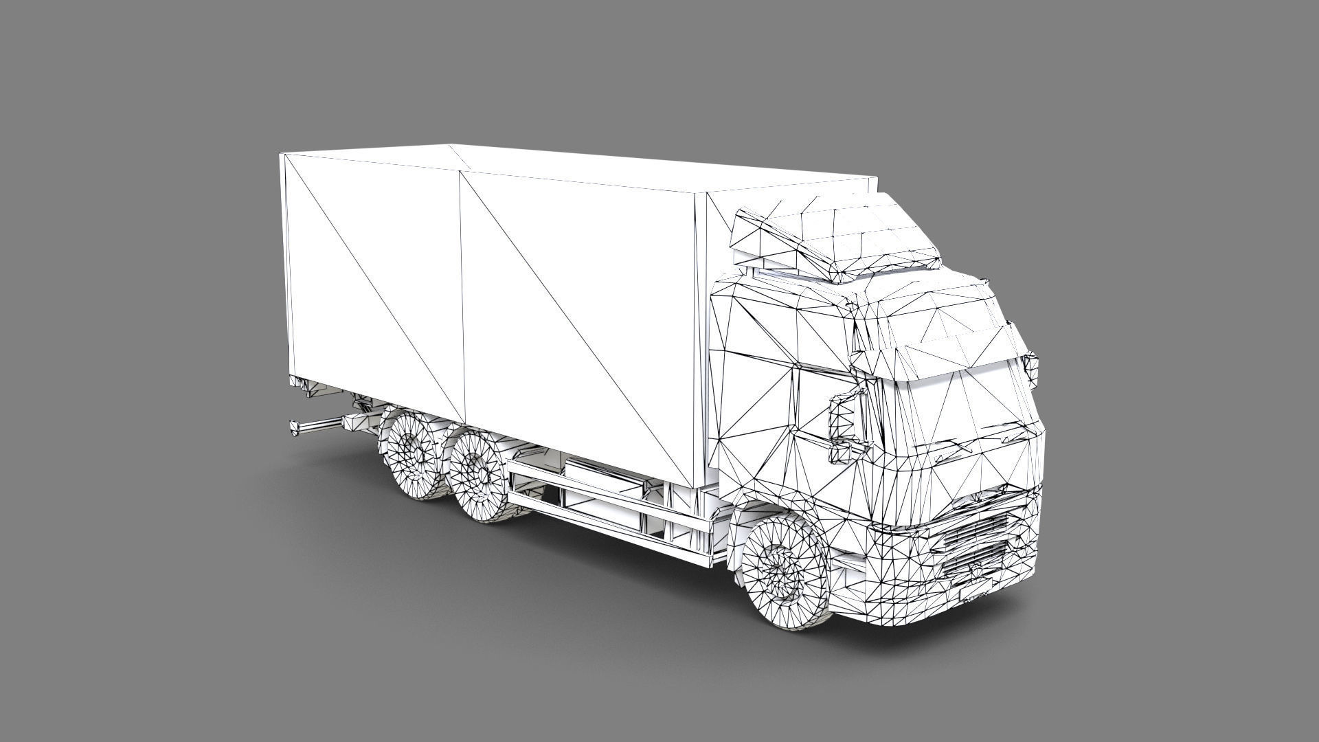 Medium Size Box Truck Low-poly 3D model_18