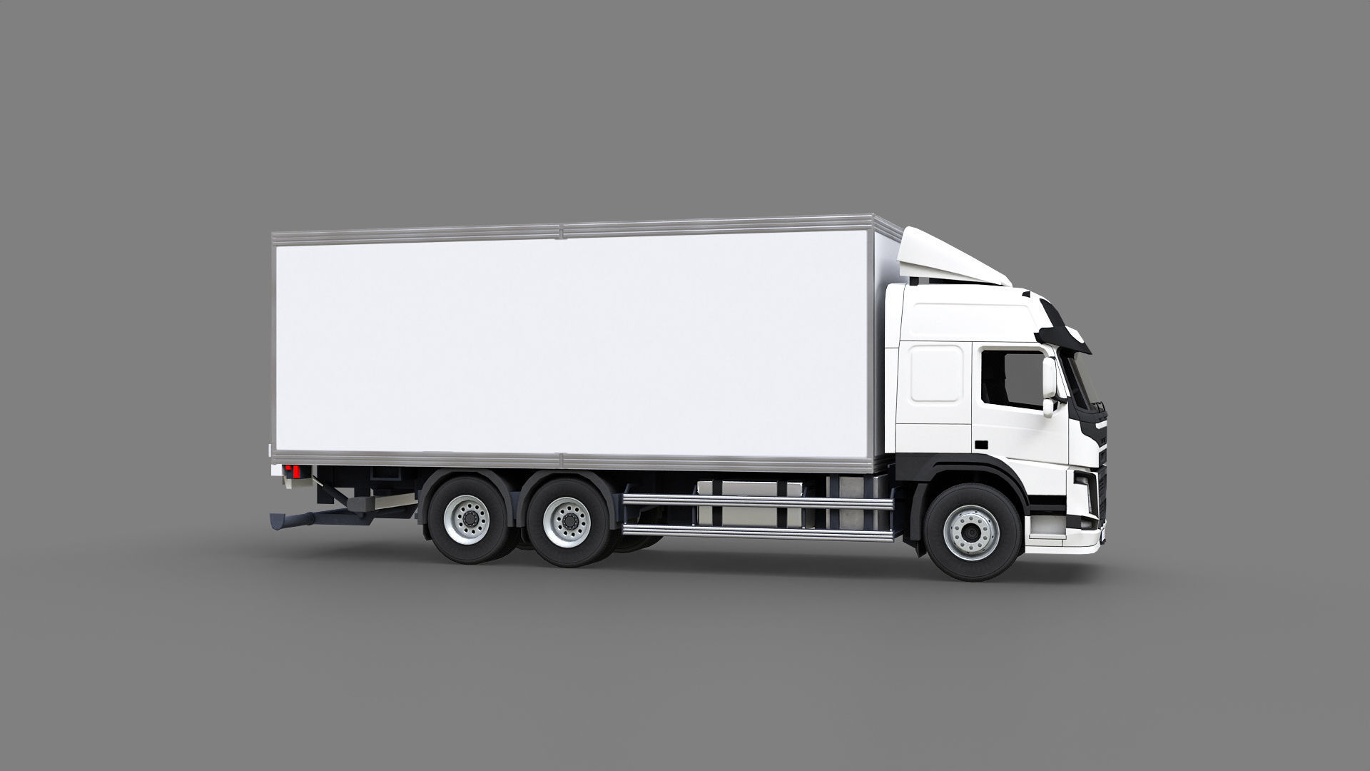 Medium Size Box Truck Low-poly 3D model_11