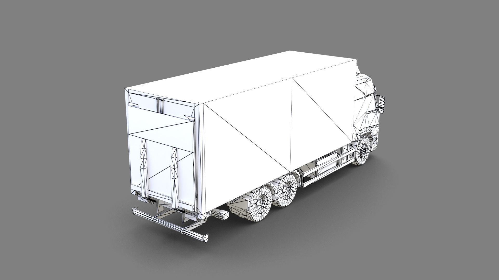 Medium Size Box Truck Low-poly 3D model_16