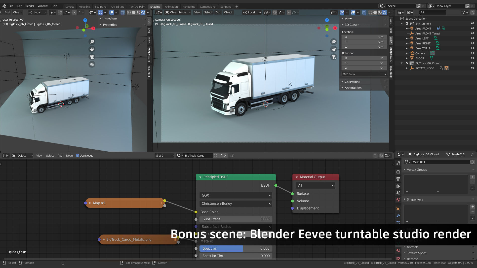 Medium Size Box Truck Low-poly 3D model_10