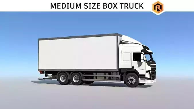 Medium Size Box Truck Low-poly 3D model