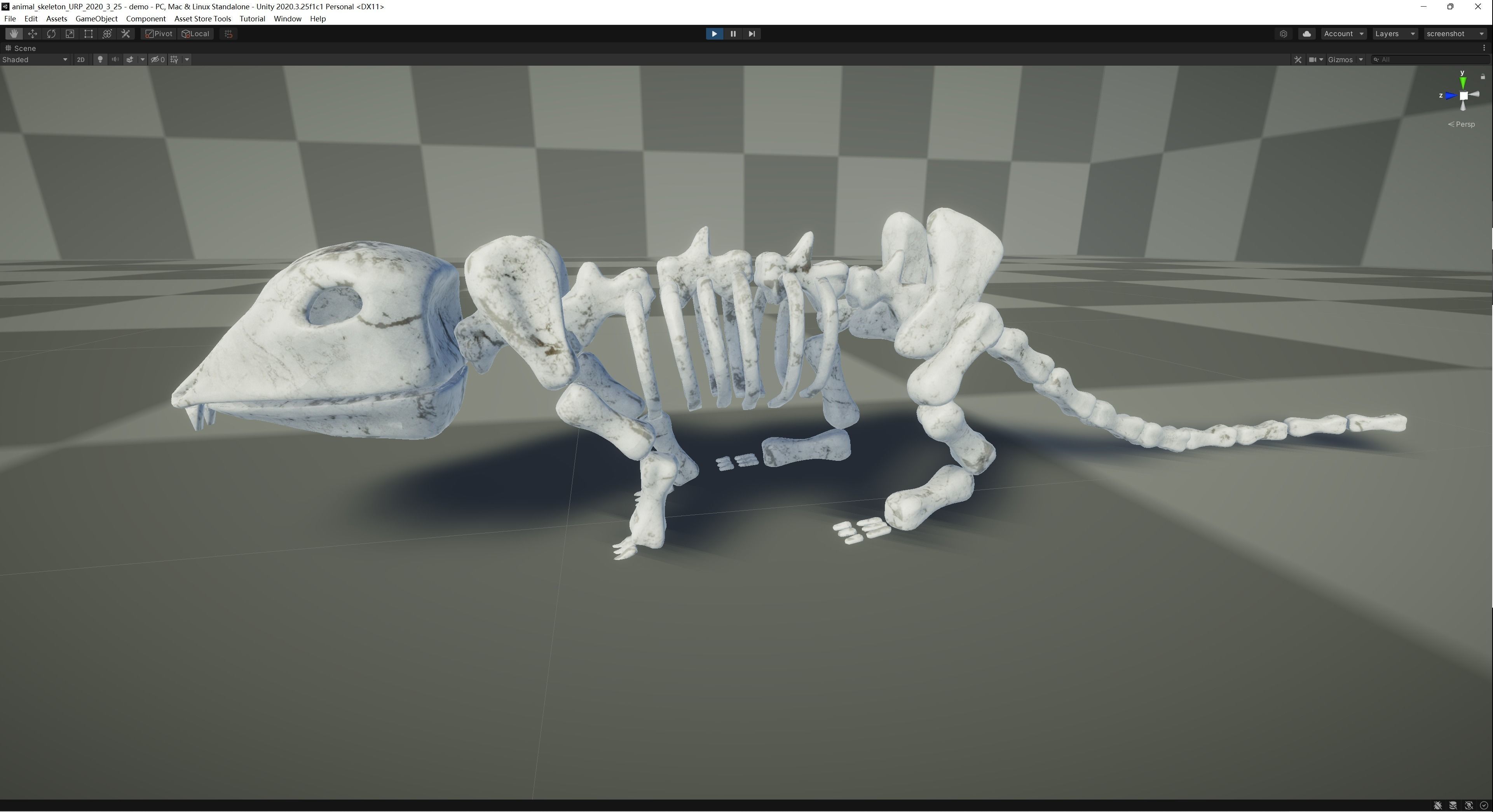 Mouse Skeleton Low-poly 3D model_2